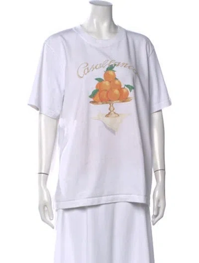 Pre-owned Casablanca 2022 'ne Pas Deranger' T-shirt In White