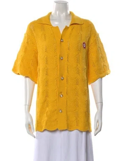Pre-owned Casablanca 2022 Patterned Sweater In Yellow