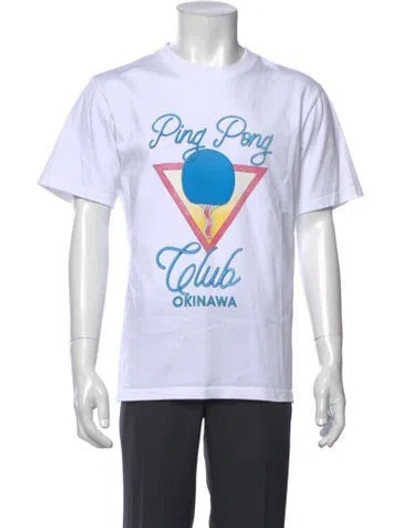 Pre-owned Casablanca 2022 Ping Pong Club T-shirt In White