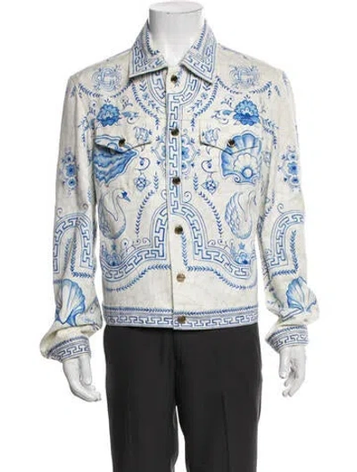 Pre-owned Casablanca 2022 Plat A Dessert Classic Denim Jacket In Multi