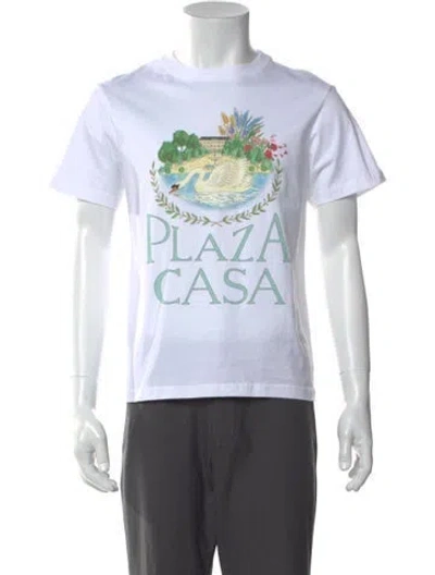Pre-owned Casablanca 2022 'plaza Casa' T-shirt W/ Tags In White