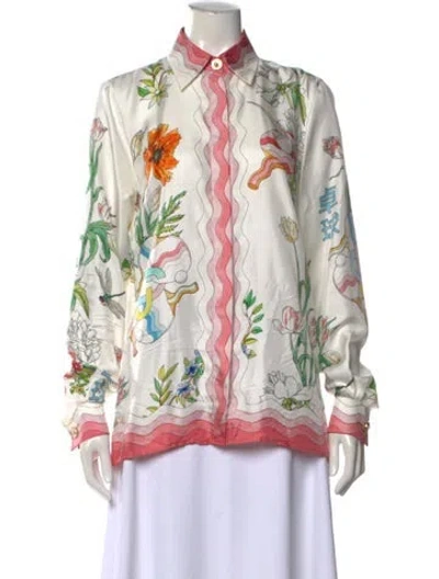 Pre-owned Casablanca 2022 Silk Blouse In Neutrals