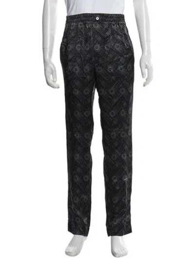 Pre-owned Casablanca 2022 Silk Pajama Bottoms In Blue