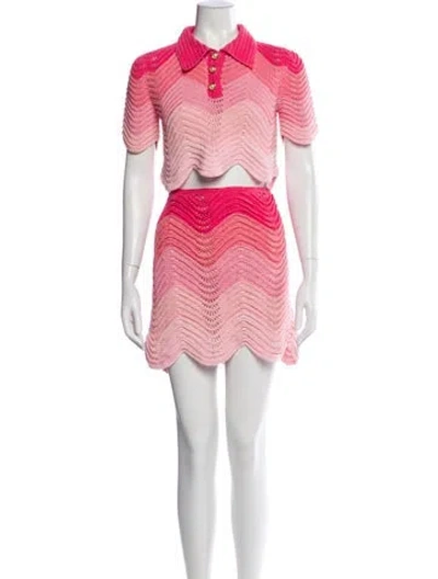 Pre-owned Casablanca 2022 Square Neckline T-shirt In Pink