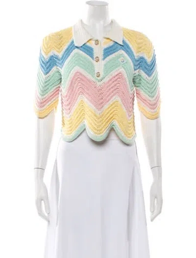 Pre-owned Casablanca 2022 Wave Crochet Exclusive Sweater In Multicolor