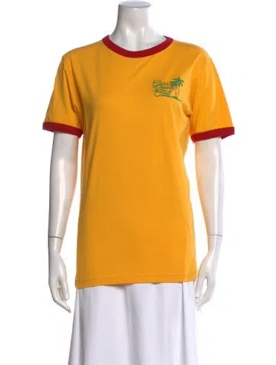 Pre-owned Casablanca 2023 'casa Tennis Club' T-shirt W/ Tags In Yellow