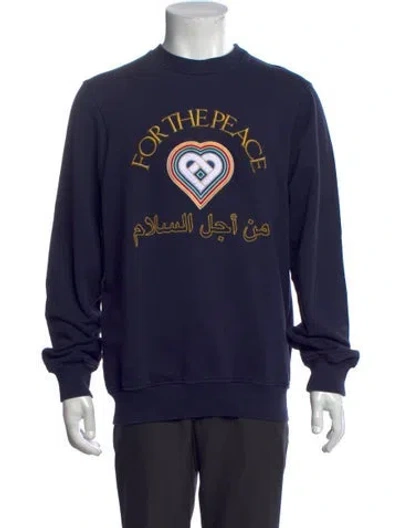 Pre-owned Casablanca 2023 Graphic Print Sweatshirt In Blue