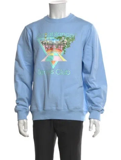 Pre-owned Casablanca 2023 Graphic Print Sweatshirt In Blue