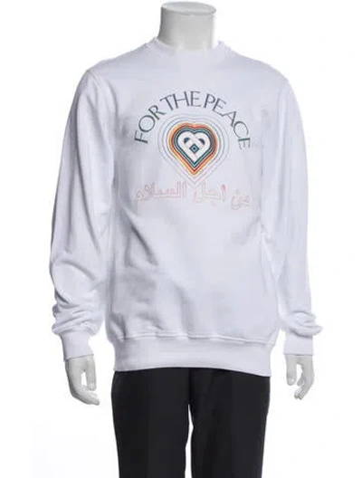 Pre-owned Casablanca 2023 Graphic Print Sweatshirt In White