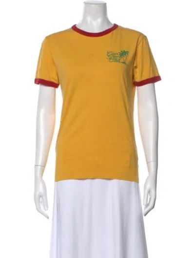 Pre-owned Casablanca 2023 Graphic Print T-shirt In Yellow