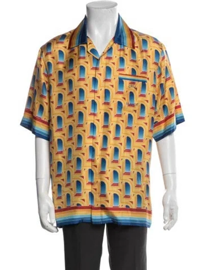 Pre-owned Casablanca 2023 L'arche De Jour Shirt In Yellow