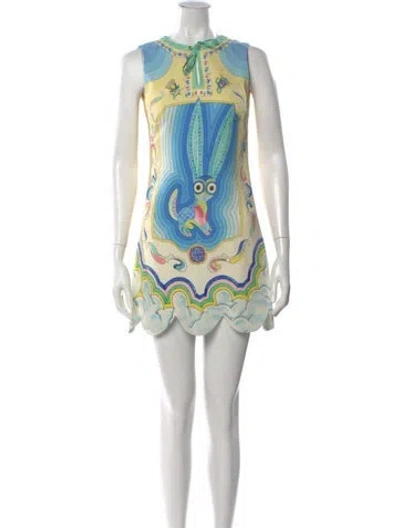 Pre-owned Casablanca 2023 Mini Dress In Blue