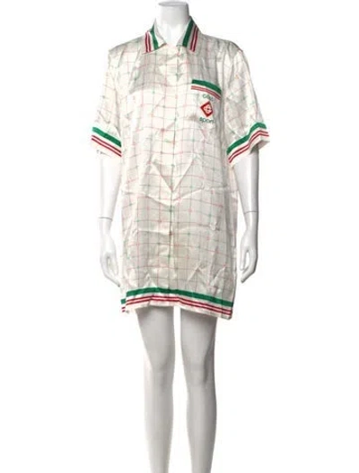 Pre-owned Casablanca 2023 Mini Dress In White