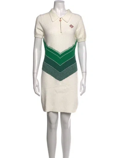 Pre-owned Casablanca 2023 Mini Dress In White