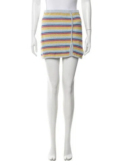 Pre-owned Casablanca 2023 Mini Skirt In Yellow