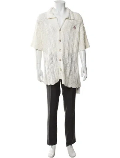 Pre-owned Casablanca 2023 Patterned Cardigan In White
