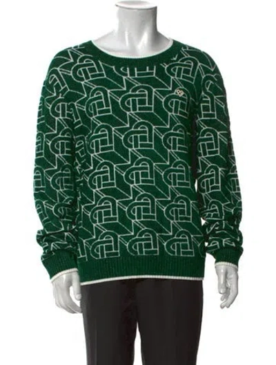 Pre-owned Casablanca 2023 Patterned Pullover In Green