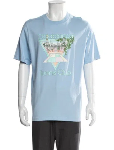 Pre-owned Casablanca 2023 Tennis Club Icon T-shirt In Blue