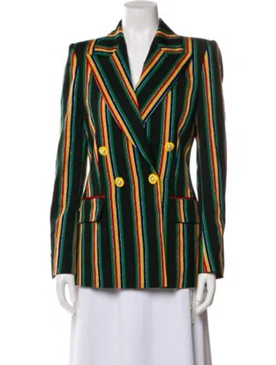 Pre-owned Casablanca 2023 Virgin Wool Blazer W/ Tags In Green