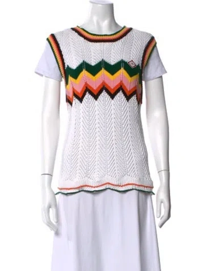 Pre-owned Casablanca 2024 Colorblock Pattern Sweater In Neutrals