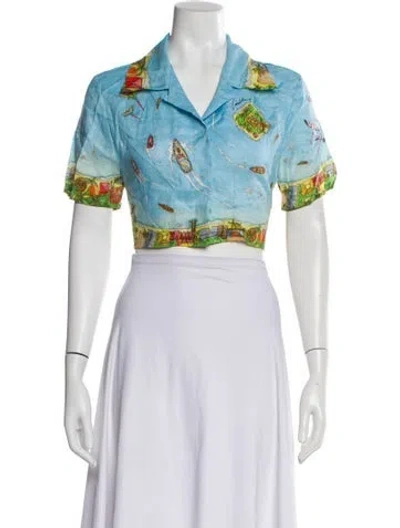 Pre-owned Casablanca 2024 Cuban Crop Top W/ Tags In Pink