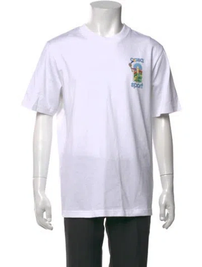 Pre-owned Casablanca 2024 Graphic Print T-shirt W/ Tags In White