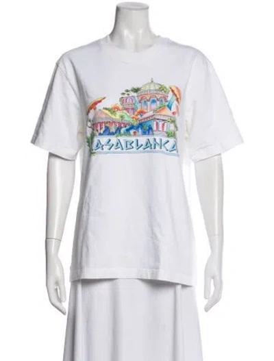 Pre-owned Casablanca 2024 Graphic Print T-shirt In White