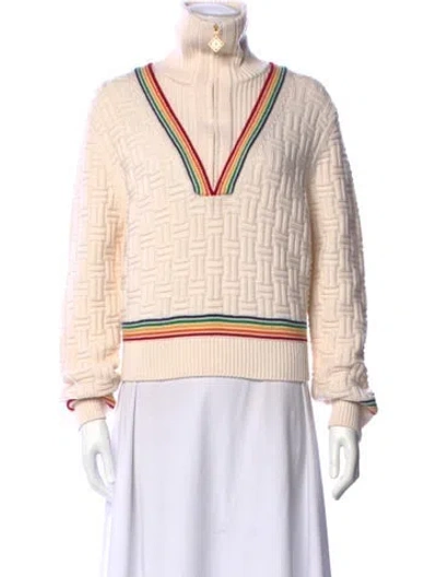 Pre-owned Casablanca 2024 Merino Wool Sweater In Neutral
