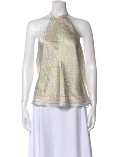 Pre-owned Casablanca 2024 Silk Top In Multi
