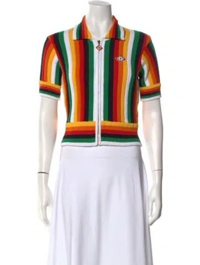 Pre-owned Casablanca 2024 Striped Top In Red