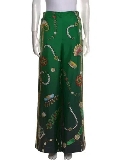 Pre-owned Casablanca 2024 Wide Leg Pants W/ Tags In Green