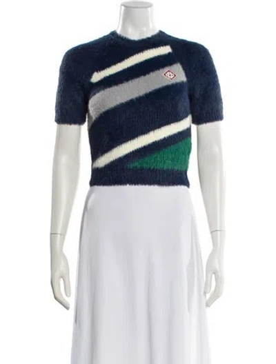 Pre-owned Casablanca 2025 Fluffy Top W/ Tags In Blue