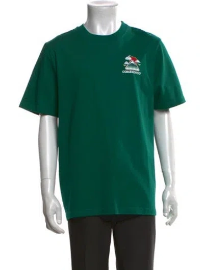 Pre-owned Casablanca 2025 Graphic Print T-shirt W/ Tags In Green