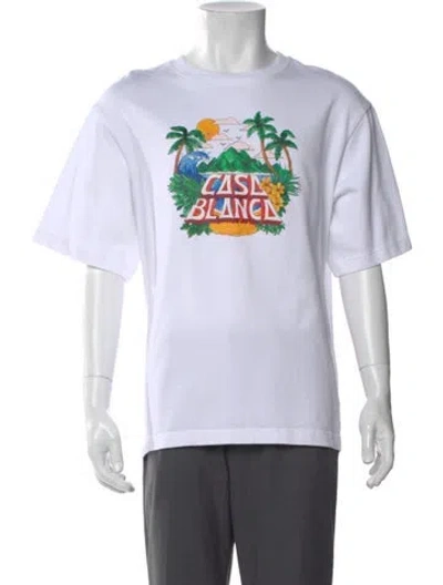 Pre-owned Casablanca 2025 Graphic Print T-shirt In White