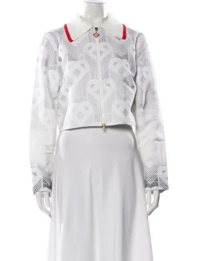 Pre-owned Casablanca 2025 Heart Gradient Jacket W/ Tags In White