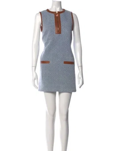 Pre-owned Casablanca 2025 Mini Dress In Blue