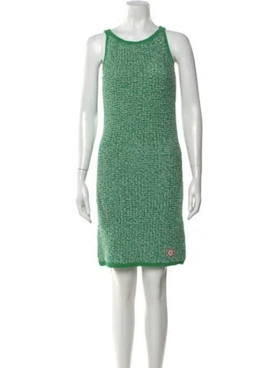 Pre-owned Casablanca 2025 Mini Dress In Green