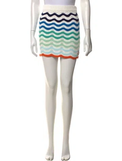 Pre-owned Casablanca 2025 Mini Skirt W/ Tags In White