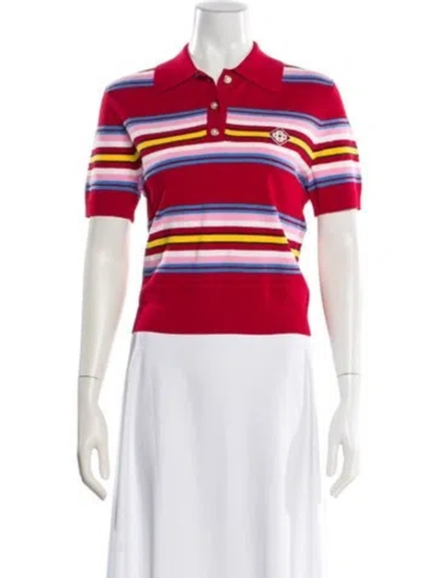 Pre-owned Casablanca 2025 Polo Polo W/ Tags In Red