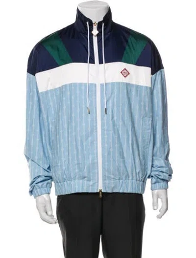 Pre-owned Casablanca 2025 Printed Jacket In Blue