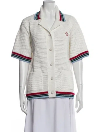 Pre-owned Casablanca 2025 'sporty' Button-up Top W/ Tags In White