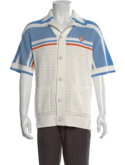 Pre-owned Casablanca 2025 Tennis Crochet Shirt W/ Tags In Neutral