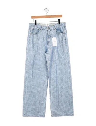 Pre-owned Casablanca 2025 Wide Leg Jeans W/ Tags In Blue