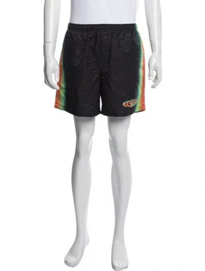 Pre-owned Casablanca 2026 Monogram Melting Heatmap Swim Trunks W/ Tags In Black