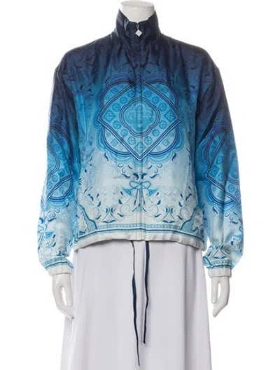 Pre-owned Casablanca 2026 Silk Jacket W/ Tags In Blue