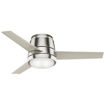 Casablanca 44"  Commodus Nickel Led Hugger Fan With Wall Control In Gray