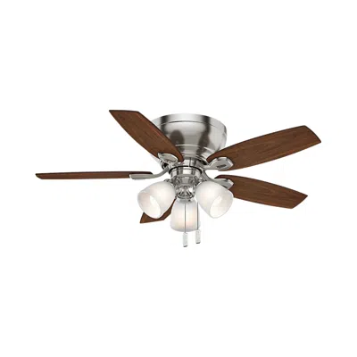 Casablanca 44"  Durant Brushed Nickel Led Pull Chain Hugger Ceiling Fan In Neutral