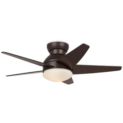 Casablanca 44"  Isotope Cocoa Led Hugger Ceiling Fan With Wall Control In Brown