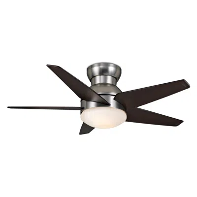 Casablanca 44"  Isotope Nickel Hugger Ceiling Fan With Wall Control In Brown
