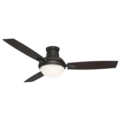 Casablanca 44"  Verse Dual Mount Maiden Bronze Ceiling Fan With Remote In Black